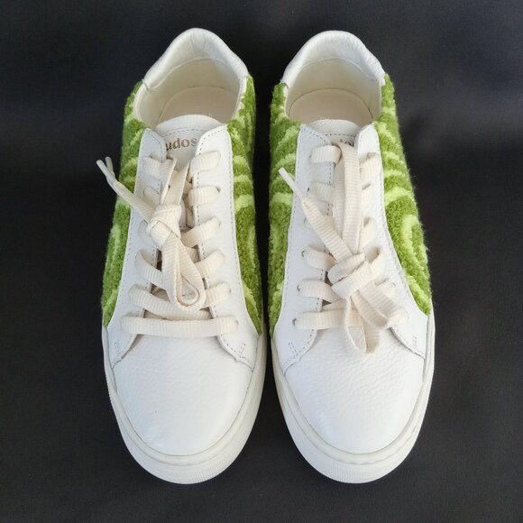 SOLUDOS Ibiza Platform Psychedelic Spiral Sneaker White/Green Women Size 8.5 - Picture 8 of 16